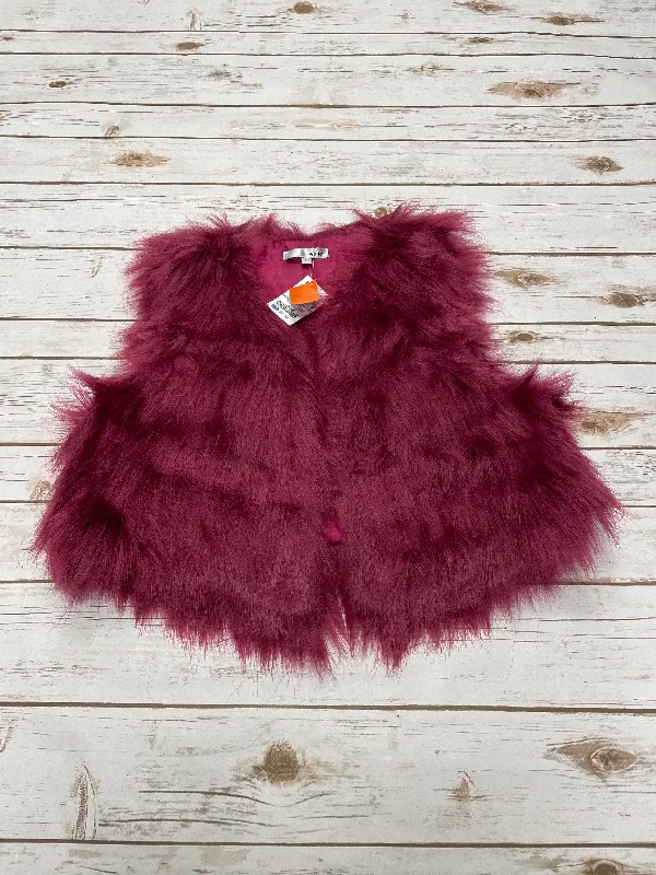 Vest Faux Fur & Sherpa By Wdny In Pink, Size: Xl