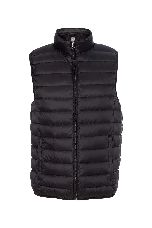 Weatherproof Mens 32 Degrees Packable Down Wind & Water Resistant Full Zip Vest - Black