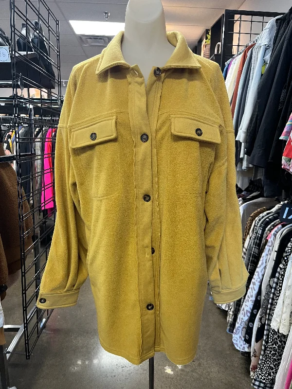 Jacket Shirt By Bibi In Yellow, Size: L