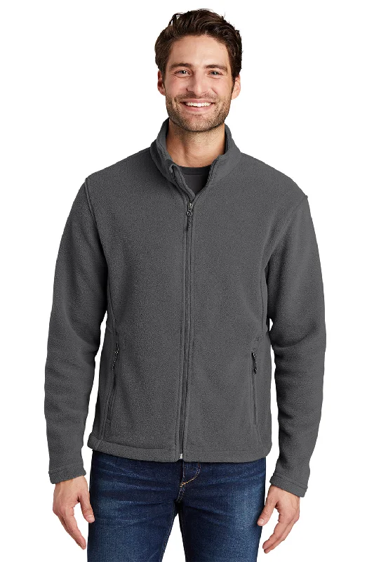 Port Authority Mens Full Zip Fleece Jacket - Iron Grey