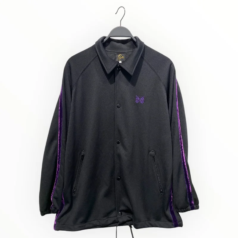 Needles/Jacket/L/Polyester/BLK/purple velour stripe