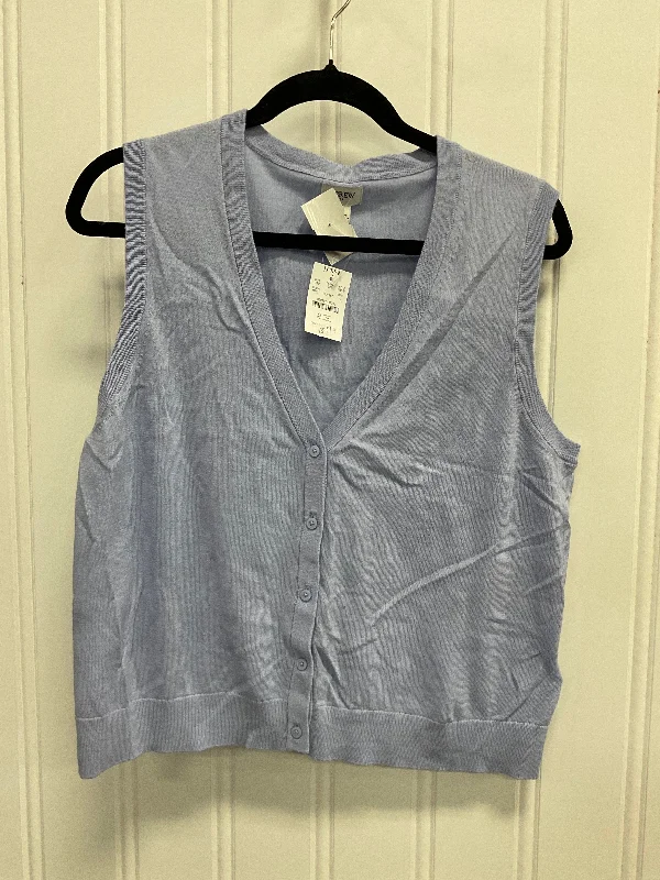 Vest Sweater By J. Crew In Purple, Size:L